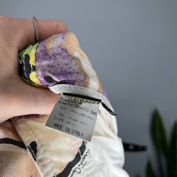 Robeerto Cavalli Floral Watercolor Cropped Pants 42 - Picture 5 of 5